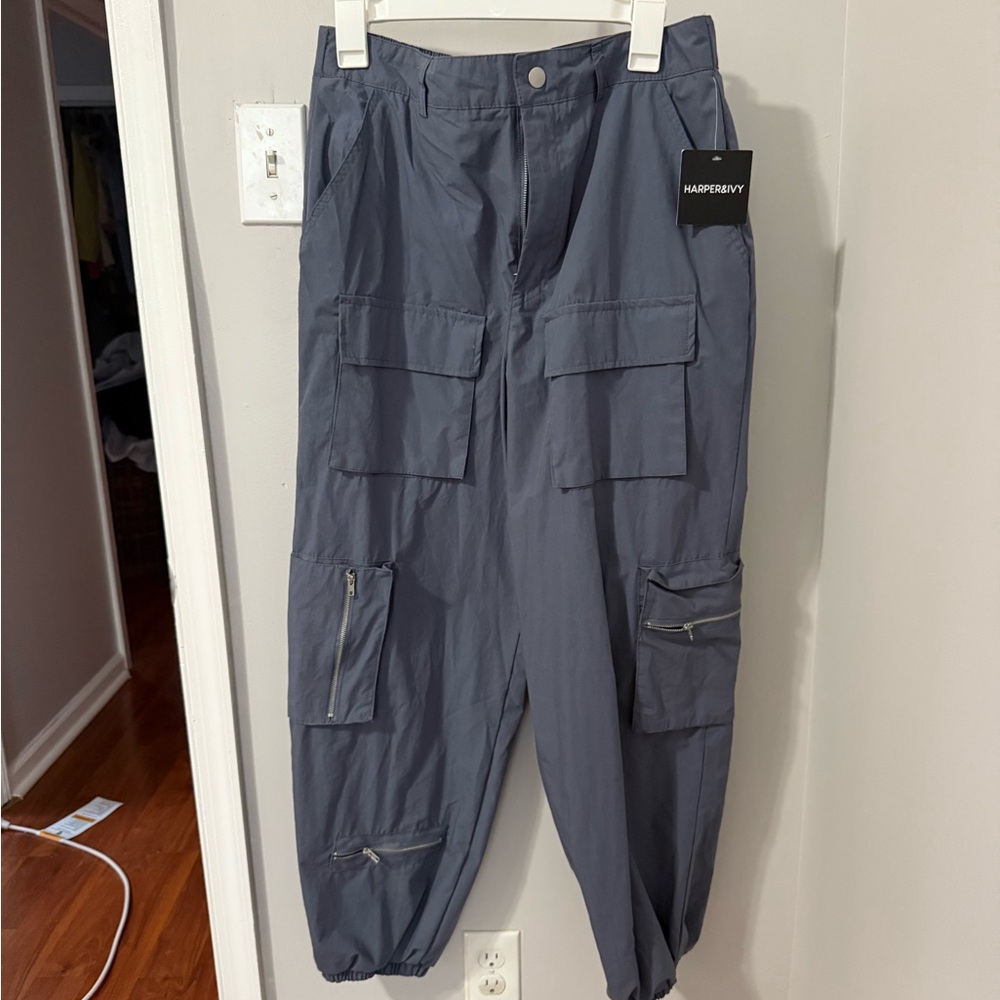 Harper Charcoal Cargo Pants